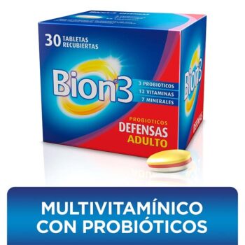 BION 3 MULTIVITAMÍNICO CON PROBIÓTICOS 30 TABLETAS RECUBIERTAS