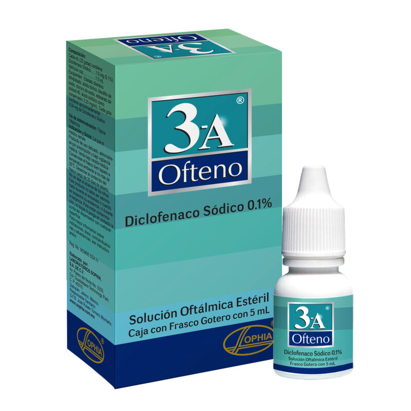3-A OFTENO 5 ML (Diclofenaco Sódico 1.0 mg)
