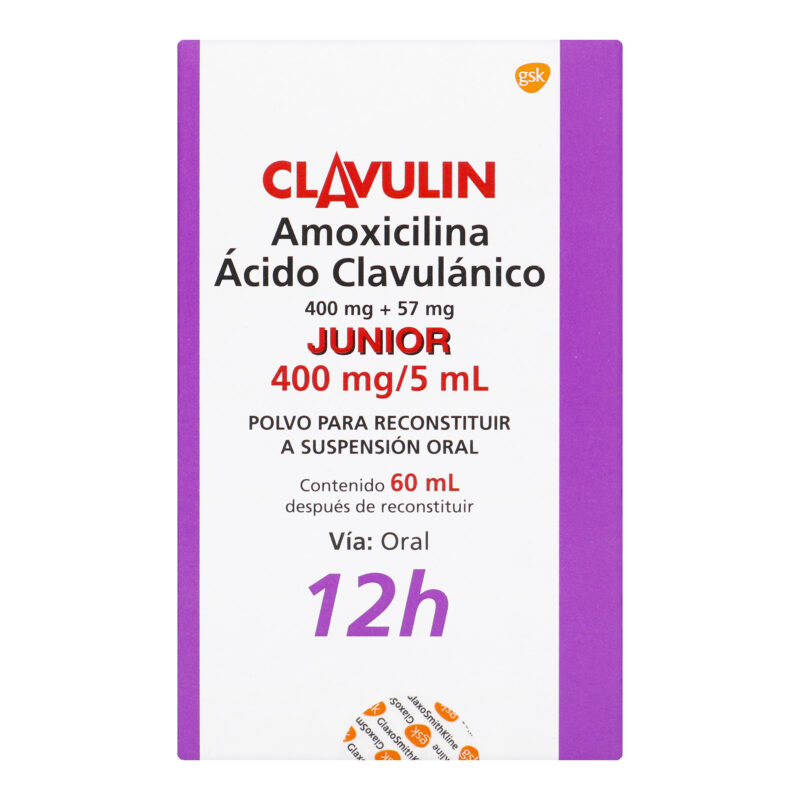 CLAVULIN JUNIOR 400 MG/5 ML 60ML (AMOXICILINA+ACIDO CLAVULANICO)