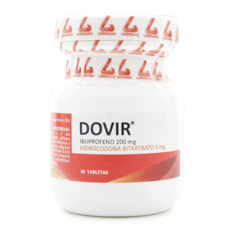 DOVIR FCO X 30 TABLETAS (IBUPROFENO + HIDROCODONA)